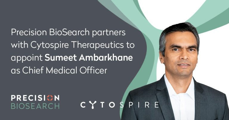 Precision BioSearch partners with Cytospire Therapeutics to appoint Sumeet Ambarkhane as CMO